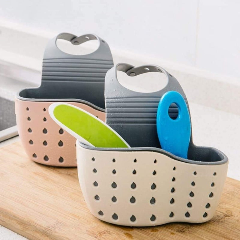 VANVENE Kitchen Sink Shelf Soap Sponge Drain Rack Holder Double Decker Hanging Basket Storage Suction Cup Kitchen Organizer Sink Accessories Wash Dropshipping (off white-1 Pocket) - Image 5